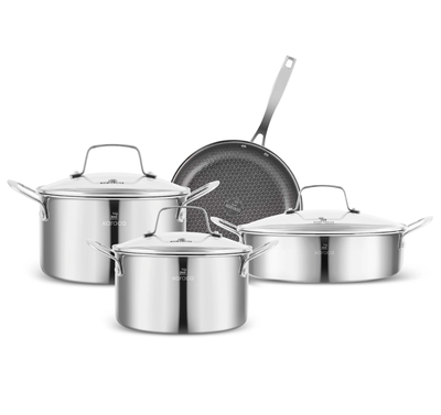 Karaca Ceramica Steel 3Ply Stainless Steel Cookware Set