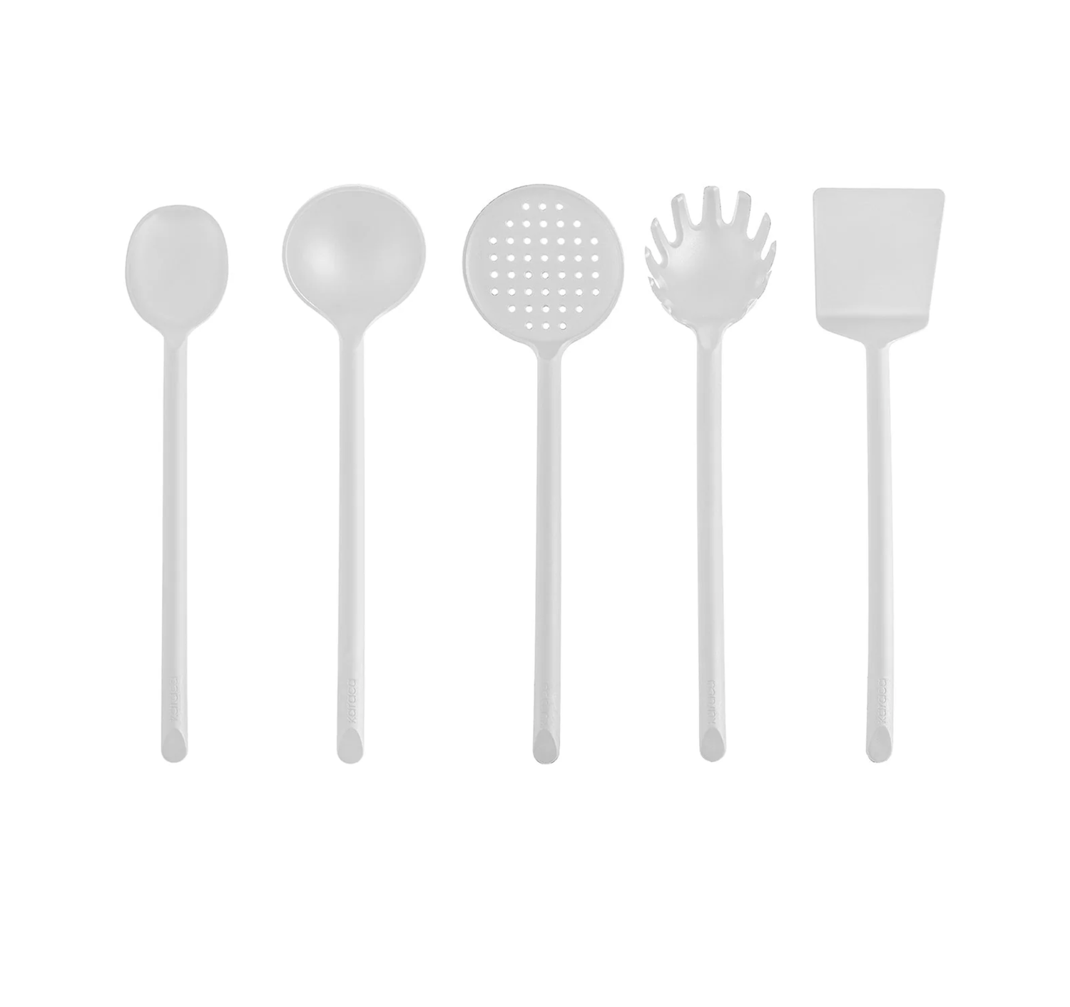 Karaca Simple 5-Piece Utensil Set, White
