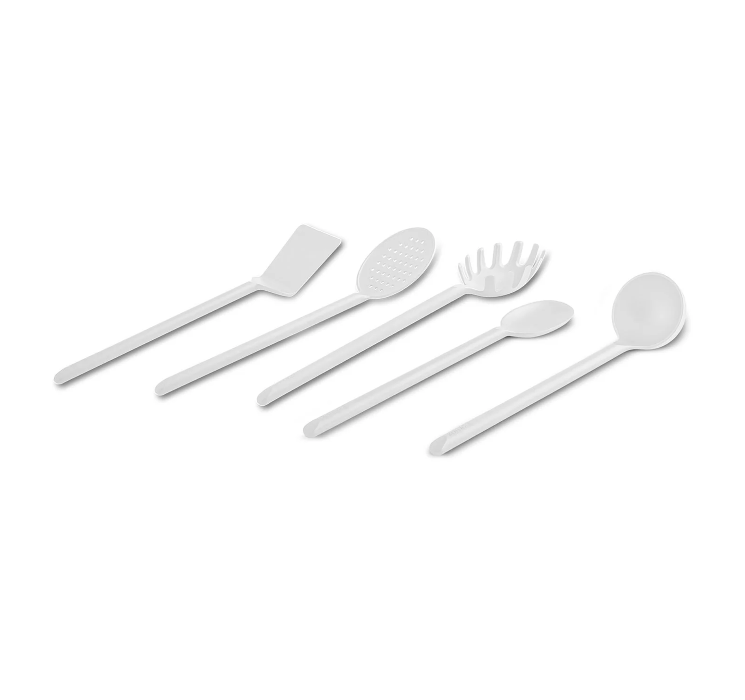 Karaca Simple 5-Piece Utensil Set, White