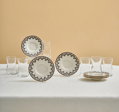Karaca Florus 12-Piece Tea Set for 6 Persons