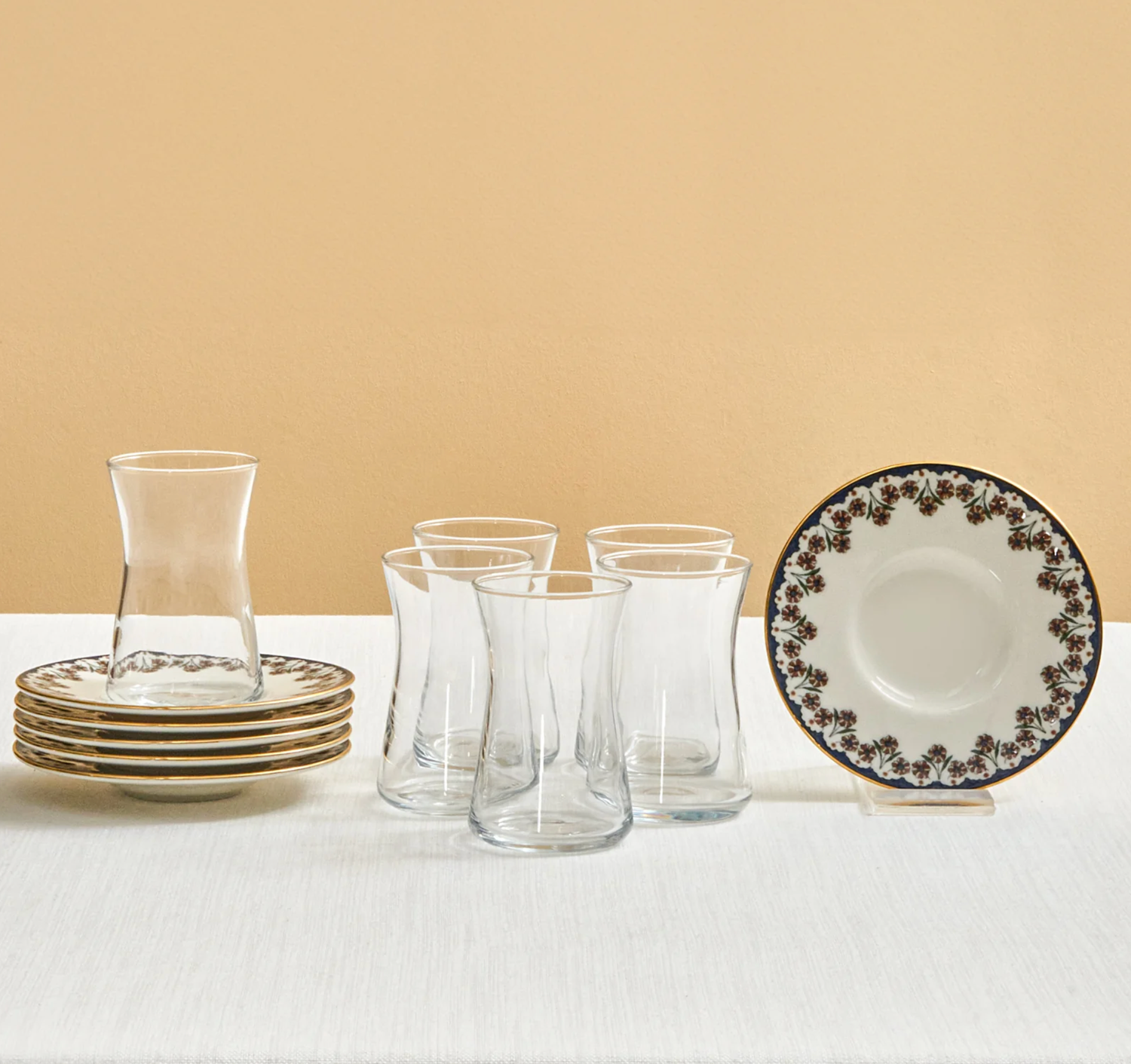 Karaca Florus 12-Piece Tea Set for 6 Persons