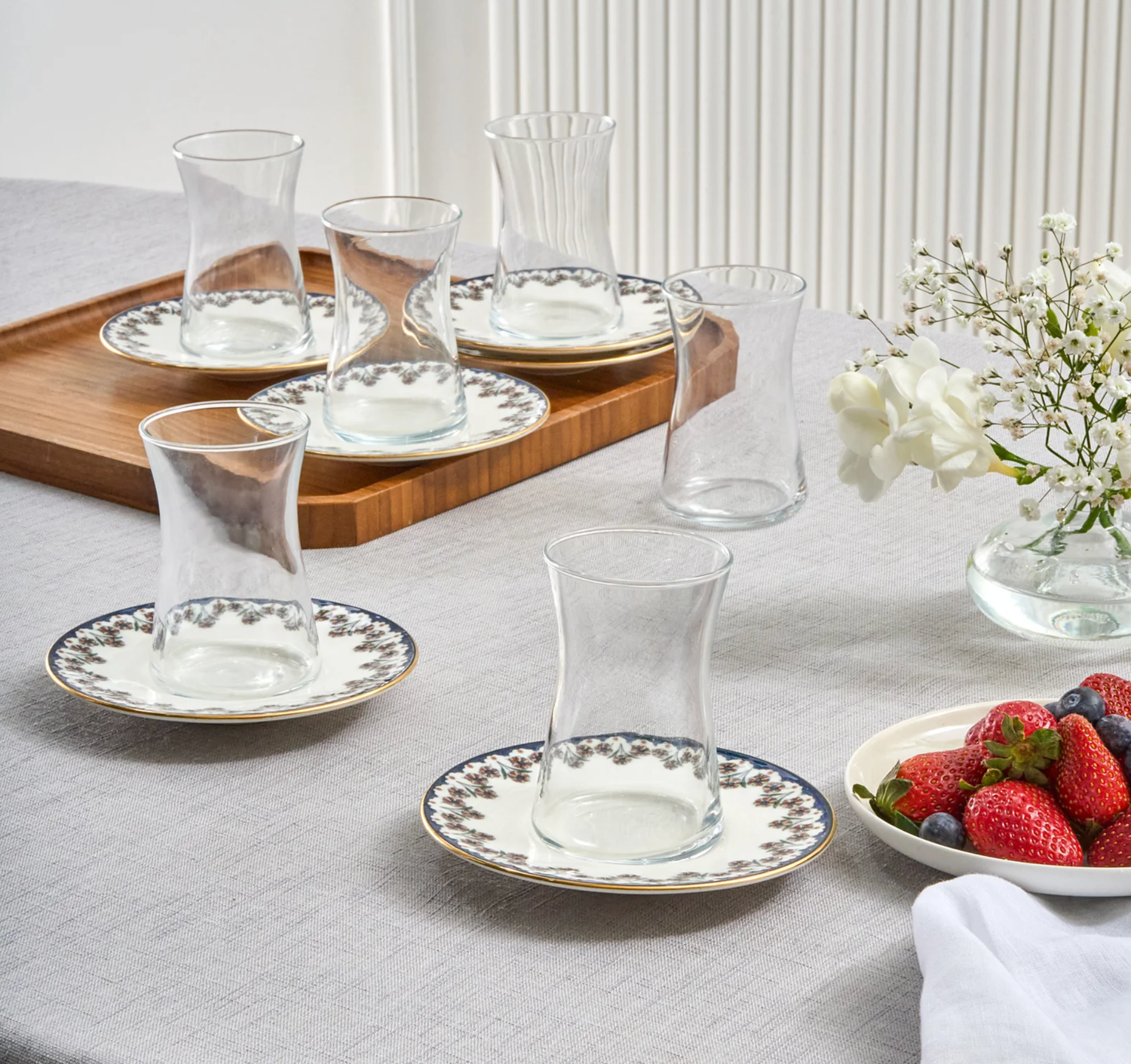 Karaca Florus 12-Piece Tea Set for 6 Persons