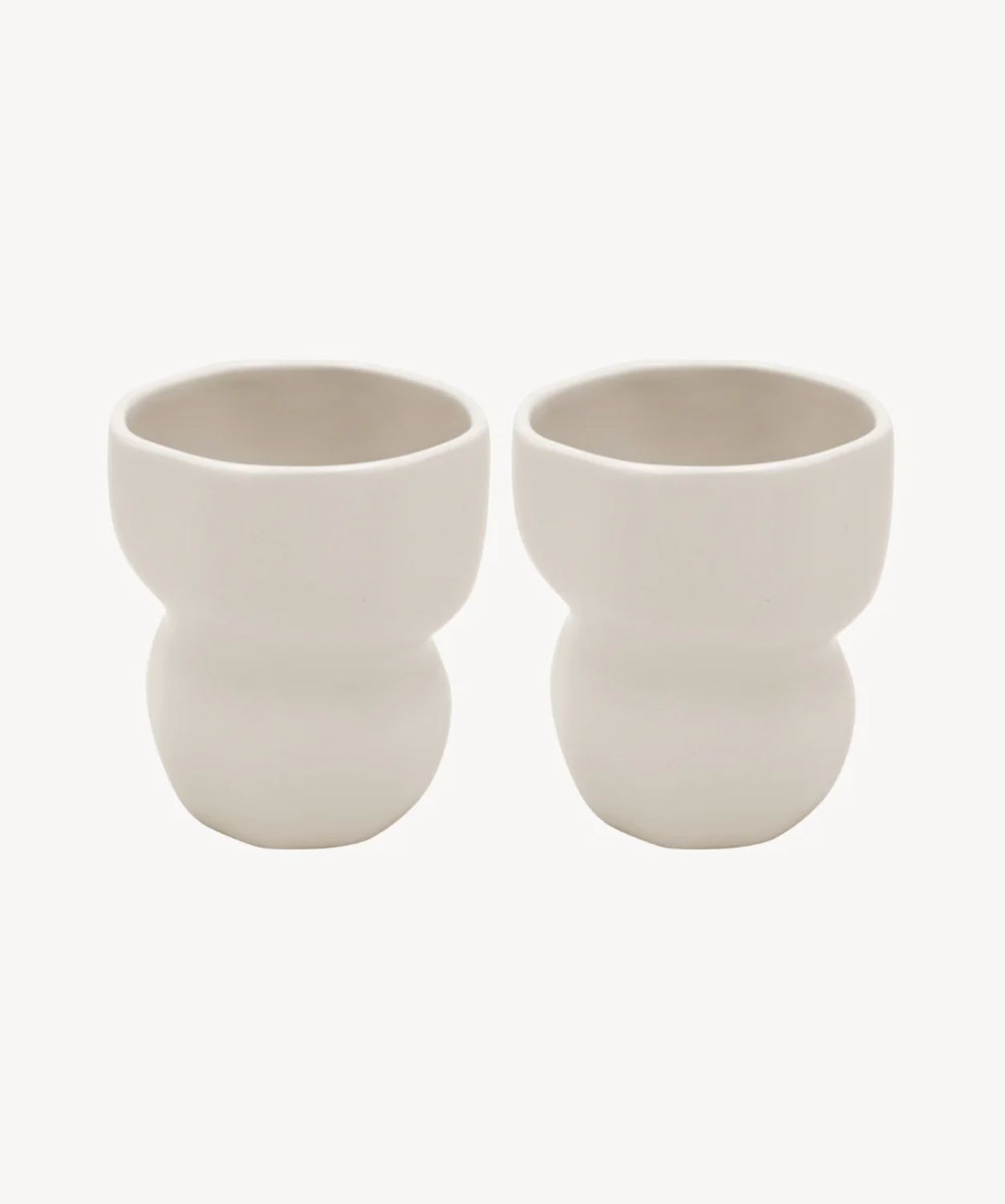 Organic ceramic mug beige 2- Piece