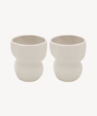 Organic ceramic mug beige 2- Piece