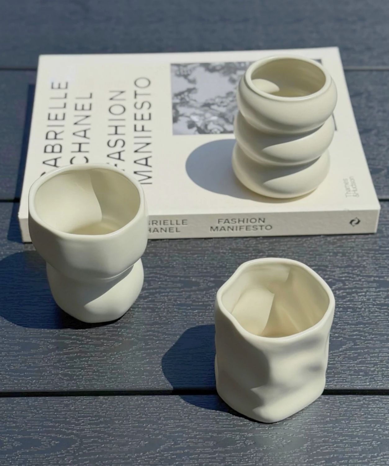 Organic ceramic mug beige 2- Piece