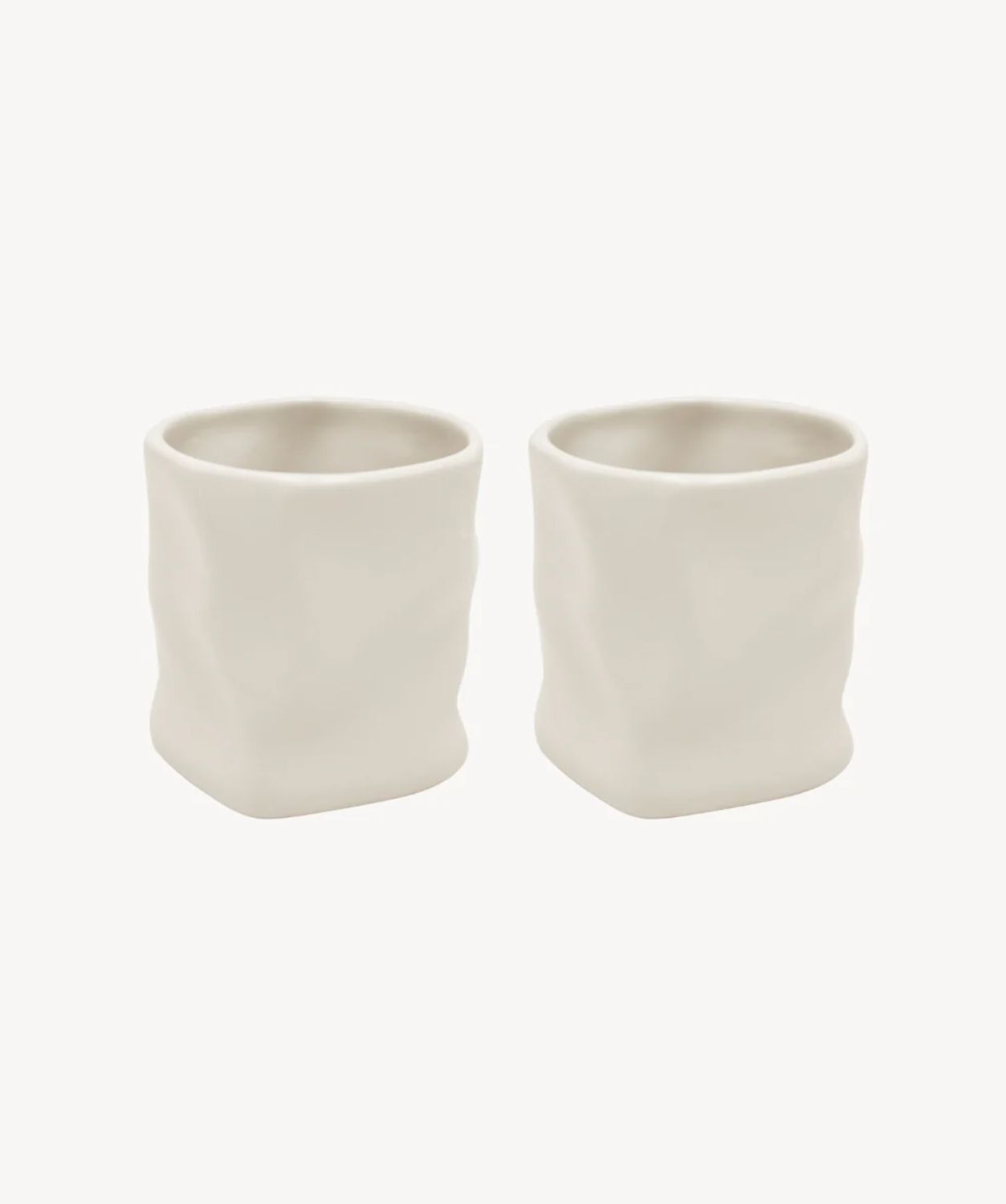 Diamond Ceramic Mug Beige 2-Piece