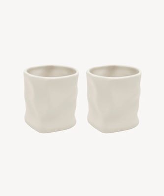 Diamond Ceramic Mug Beige 2-Piece