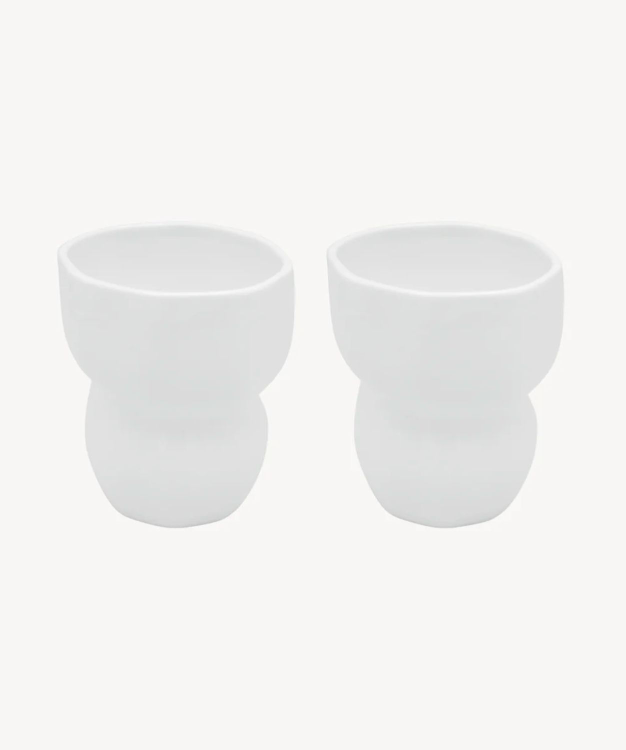 Organic ceramic mug white 2- Piece