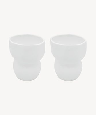 Organic ceramic mug white 2- Piece
