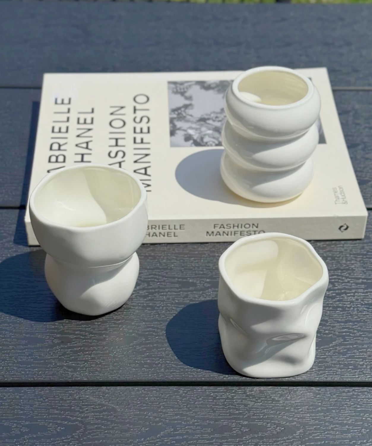 Organic ceramic mug white 2- Piece
