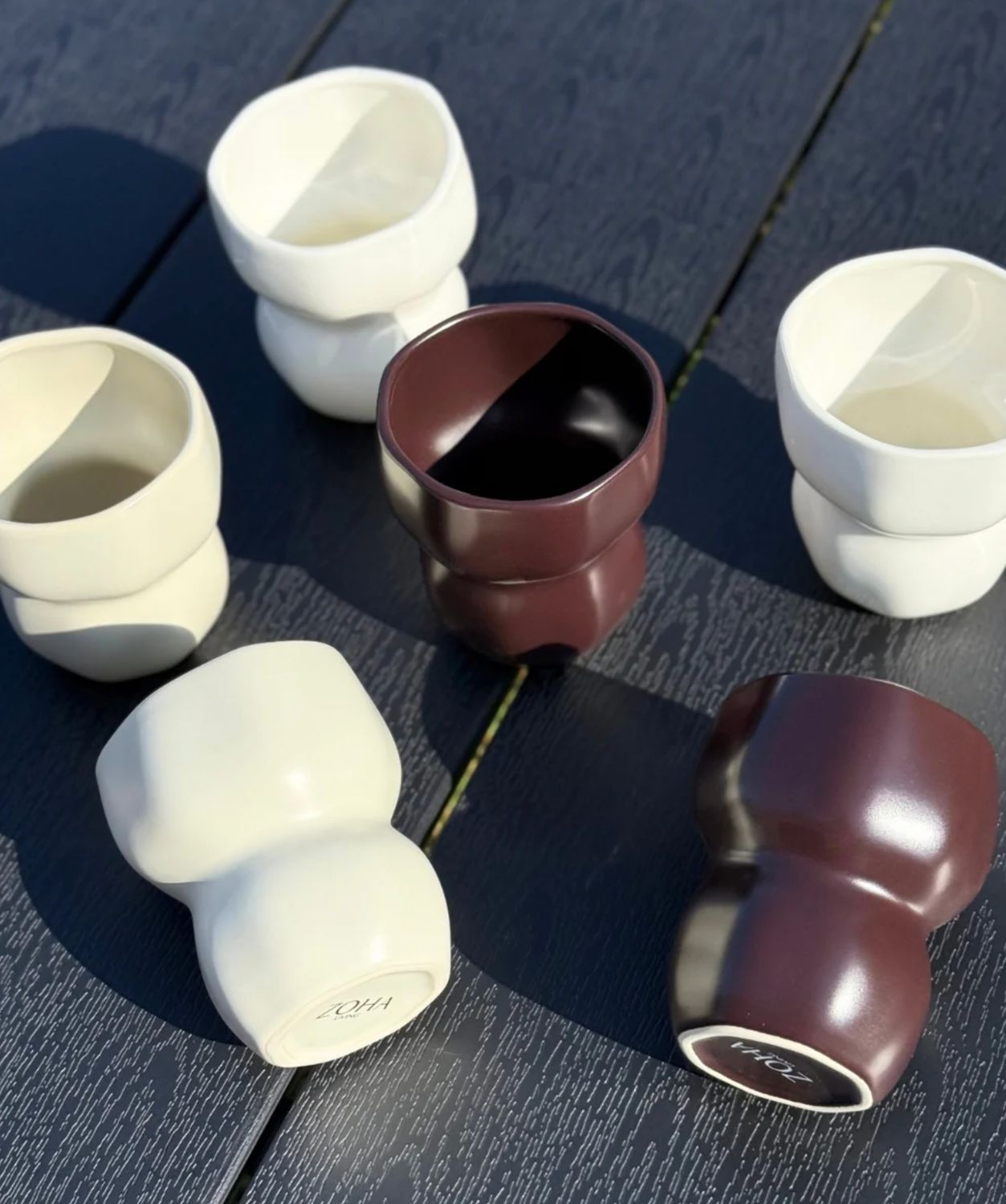 Organic ceramic mug white 2- Piece