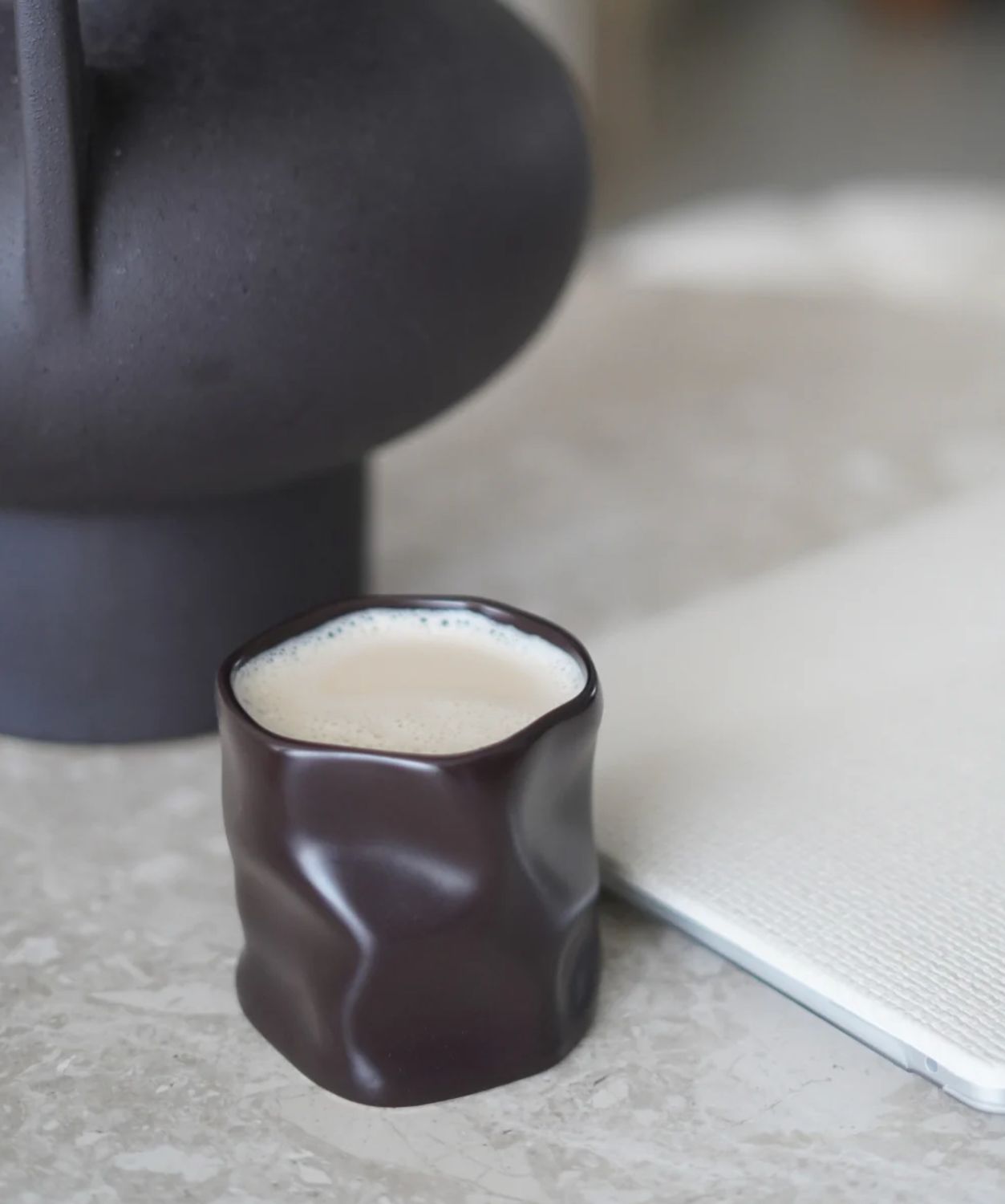 Diamond ceramic mug Mocha Mousse 2-Piece