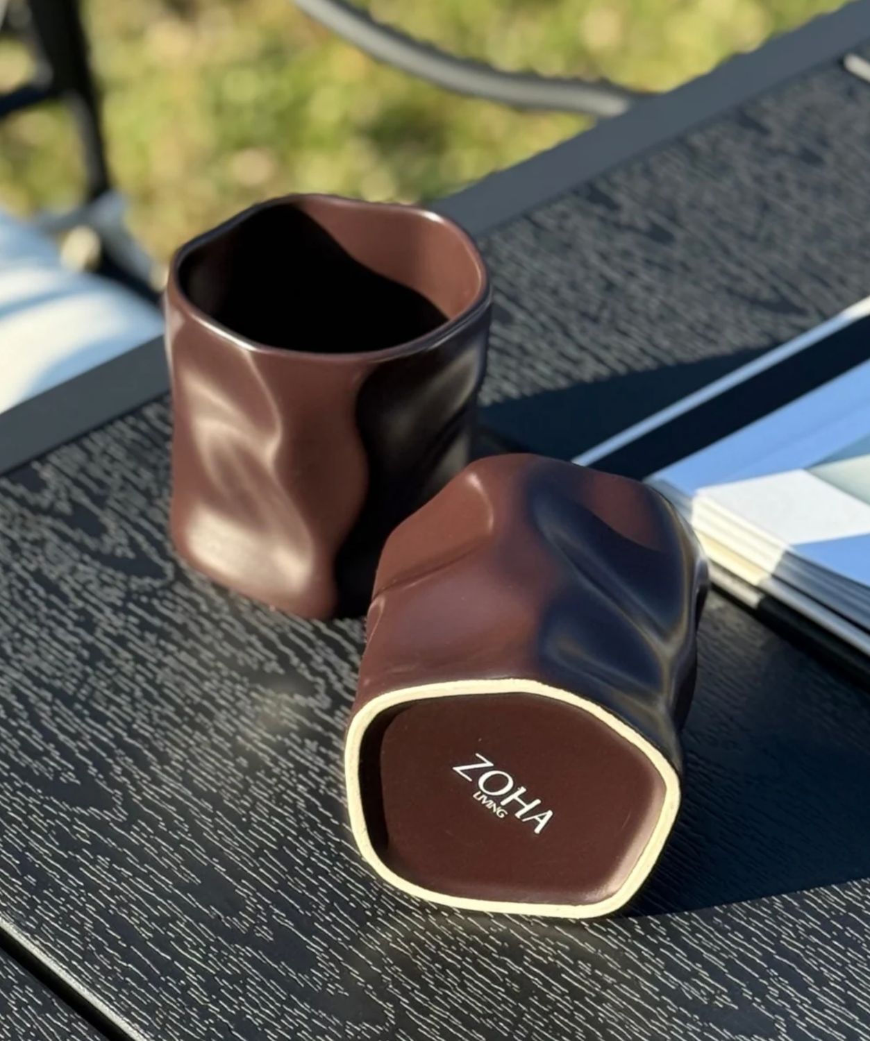 Diamond ceramic mug Mocha Mousse 2-Piece