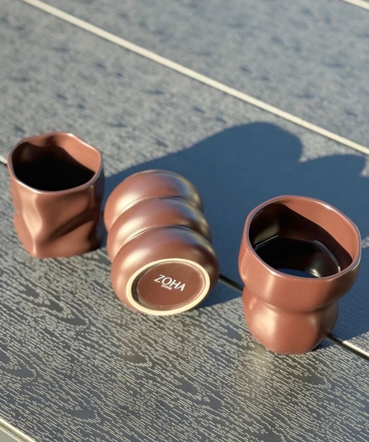 Diamond ceramic mug Mocha Mousse 2-Piece