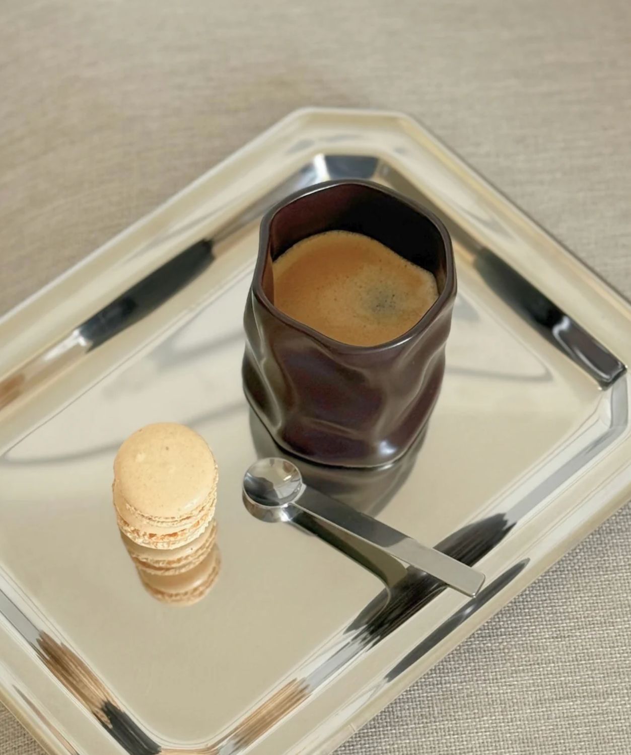 Diamond ceramic mug Mocha Mousse 2-Piece