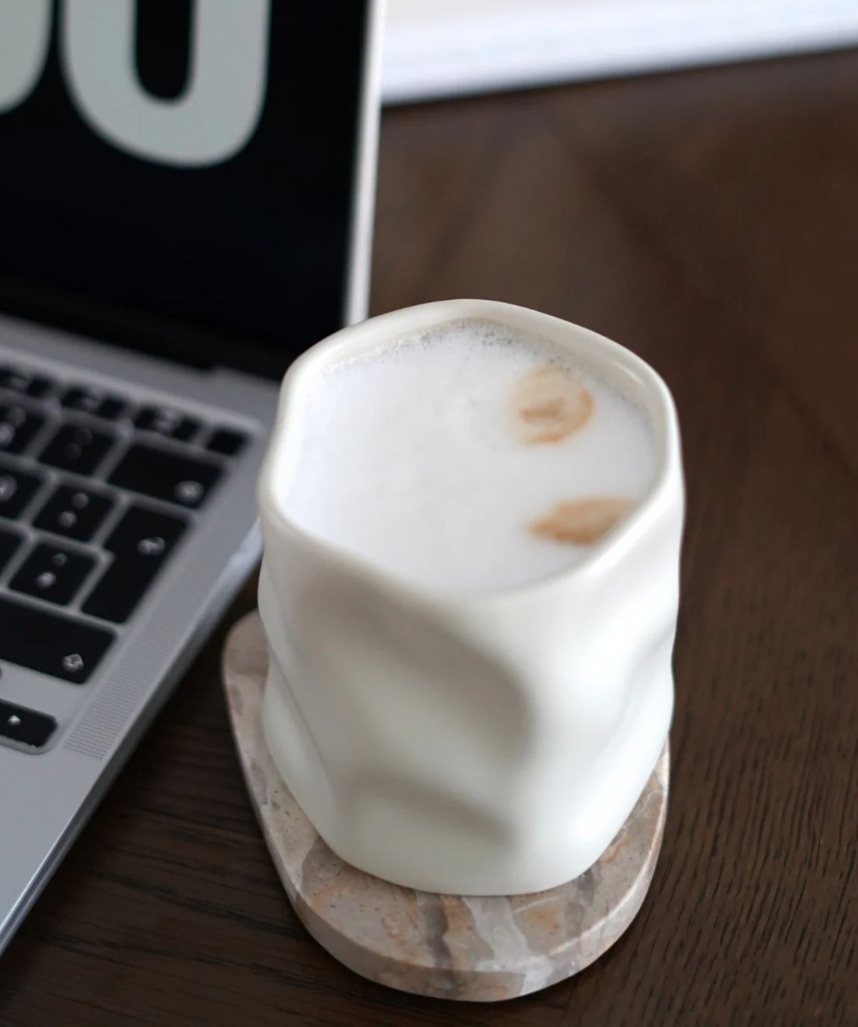 Diamond ceramic mug white 2-Piece