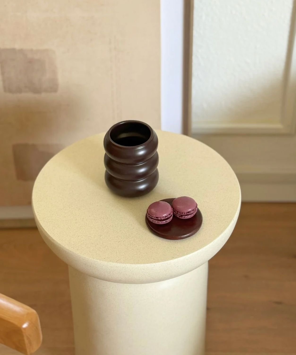 Wave ceramic mug Mocha Mousse 2-Piece