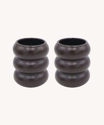 Wave ceramic mug Mocha Mousse 2-Piece