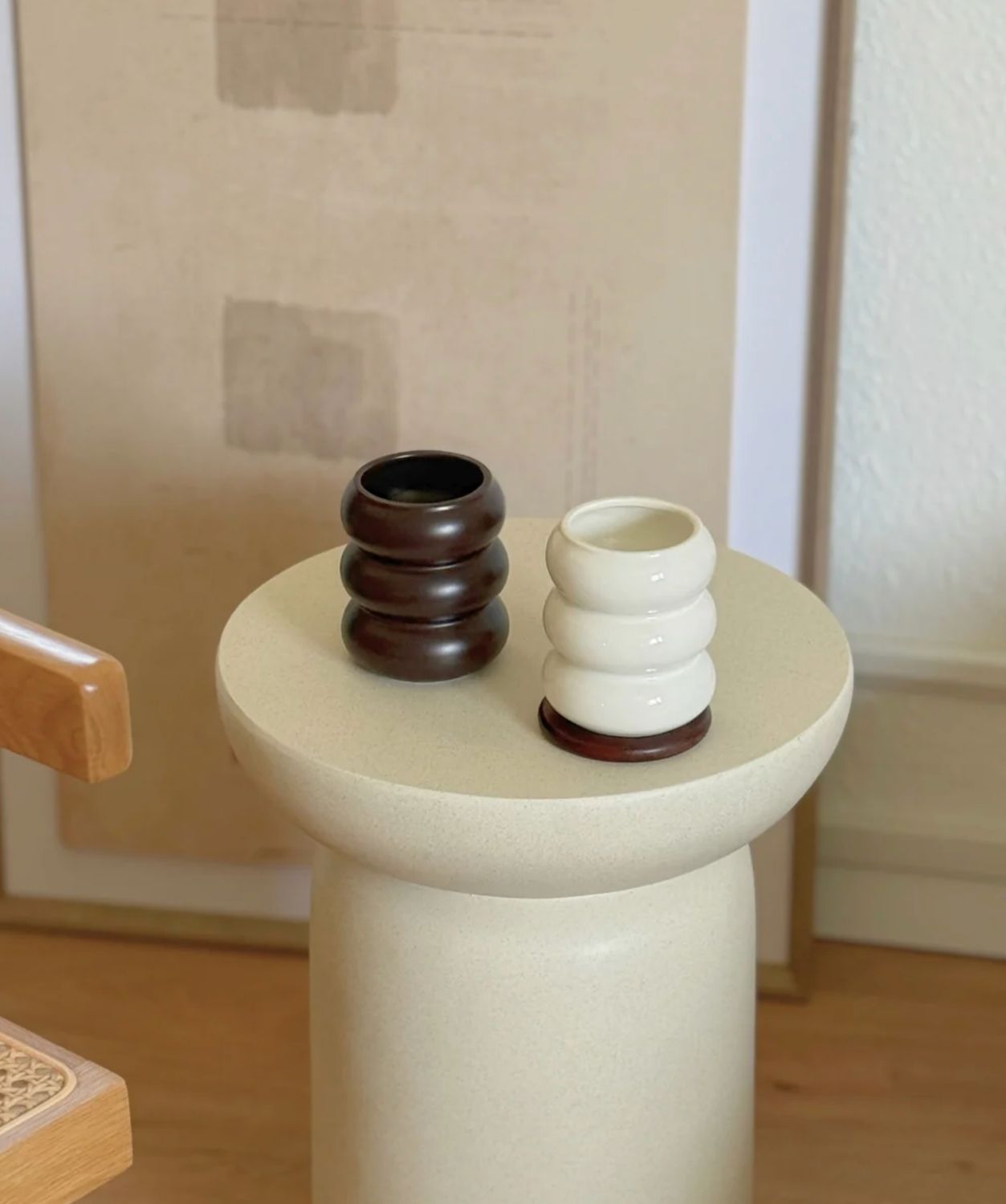 Wave ceramic mug Mocha Mousse 2-Piece