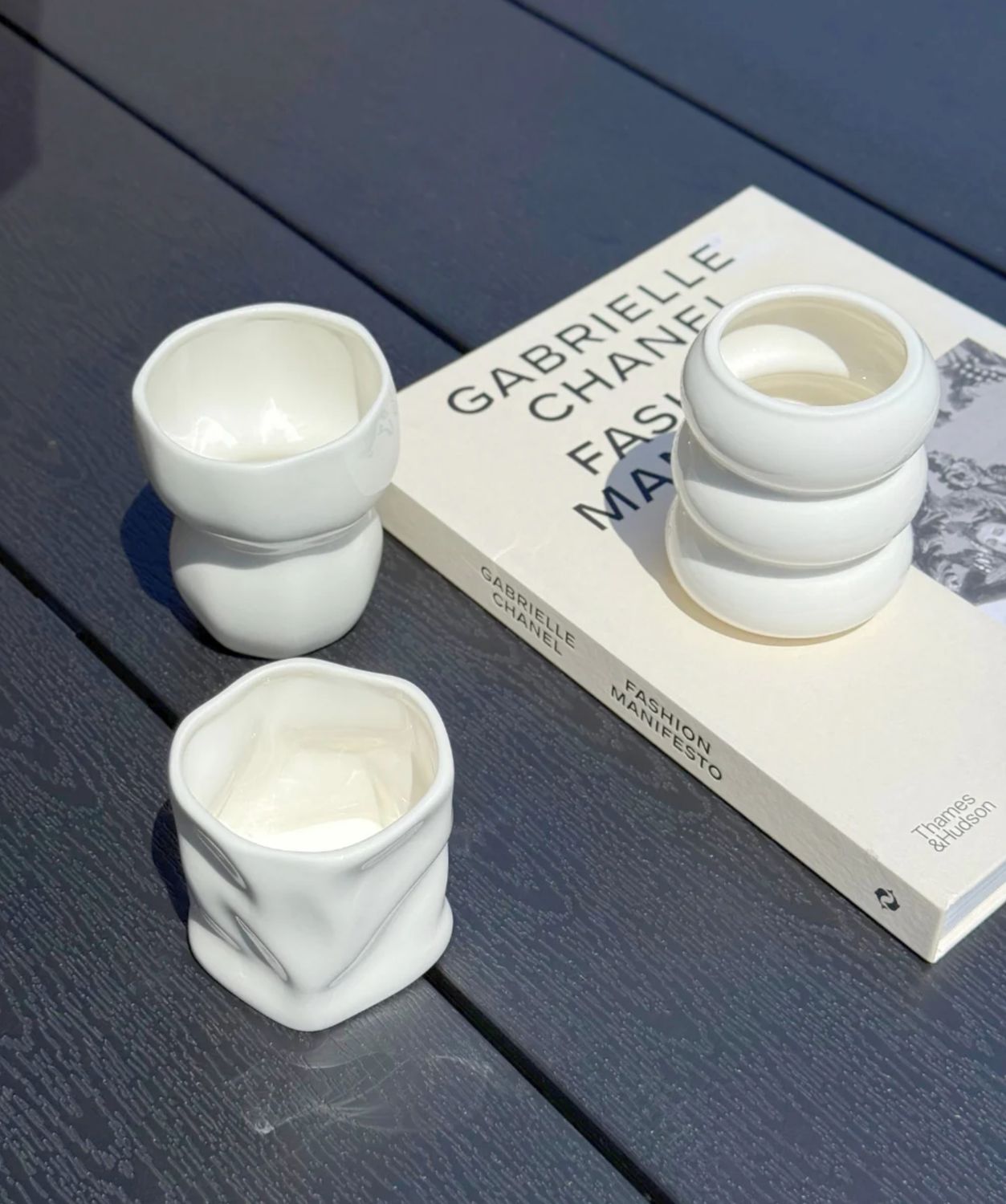 Wave Ceramic Mug White 2-Piece