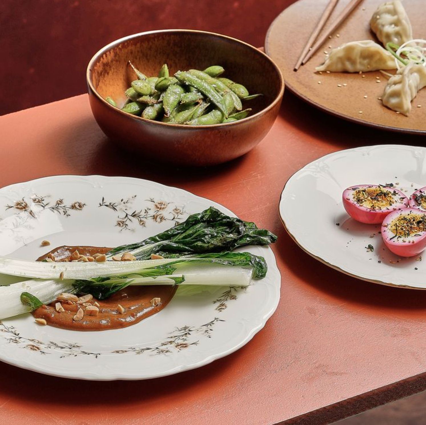 Bord 20,5CM Bruine Bloem Retro