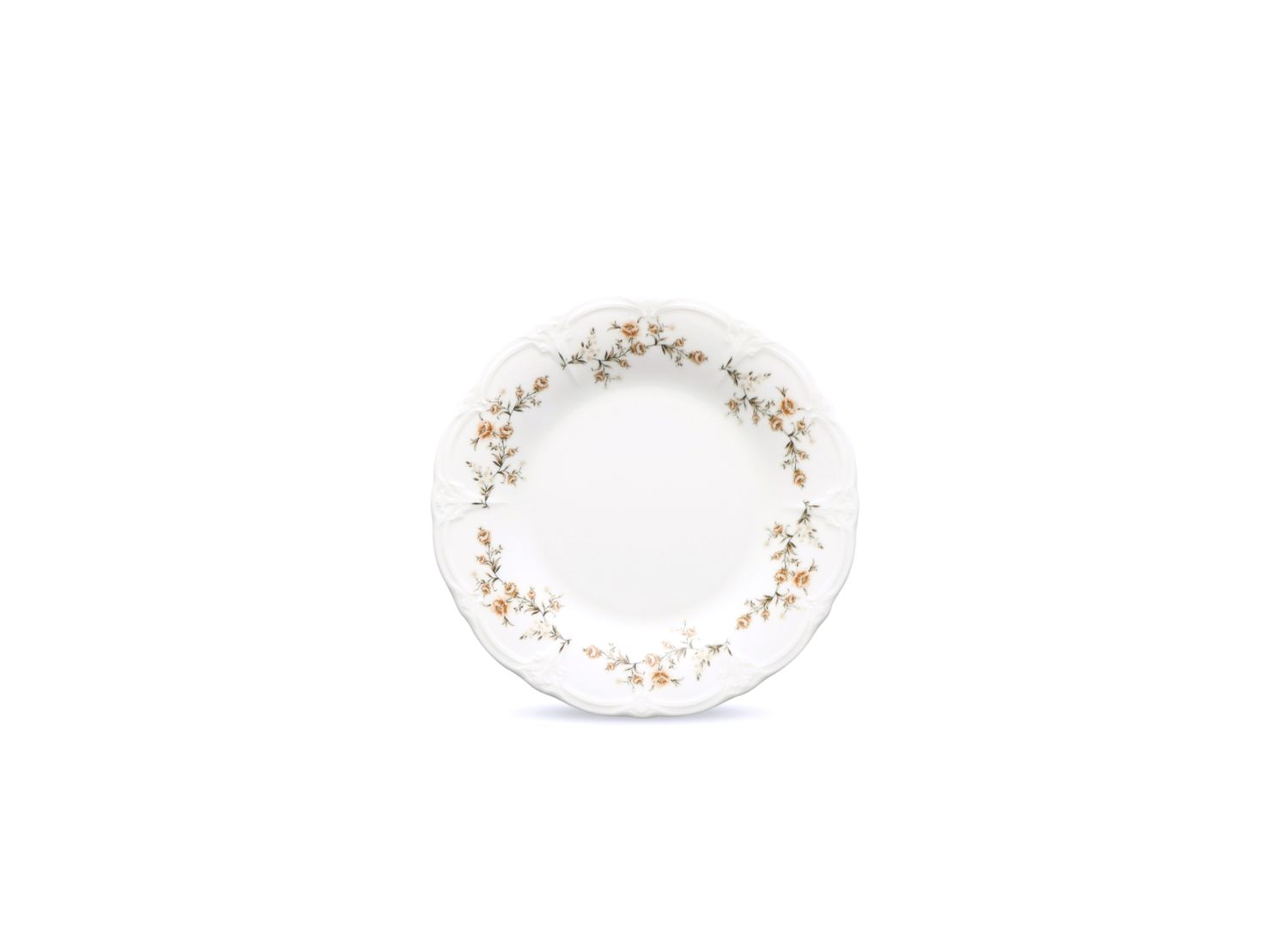 Bord 20,5CM Bruine Bloem Retro