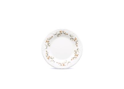 Bord 20,5CM Bruine Bloem Retro