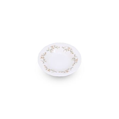 Diep bord 23,5/14XH4CM Bruin Bloem Retro