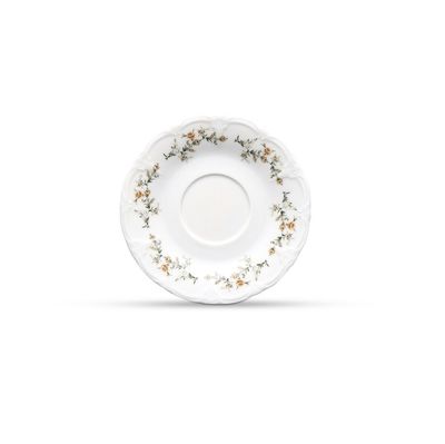 Schotel 16,5CM Bruin Bloem Retro