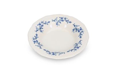 Diep bord 23,5/14XH4CM Blauwe Bloem retro