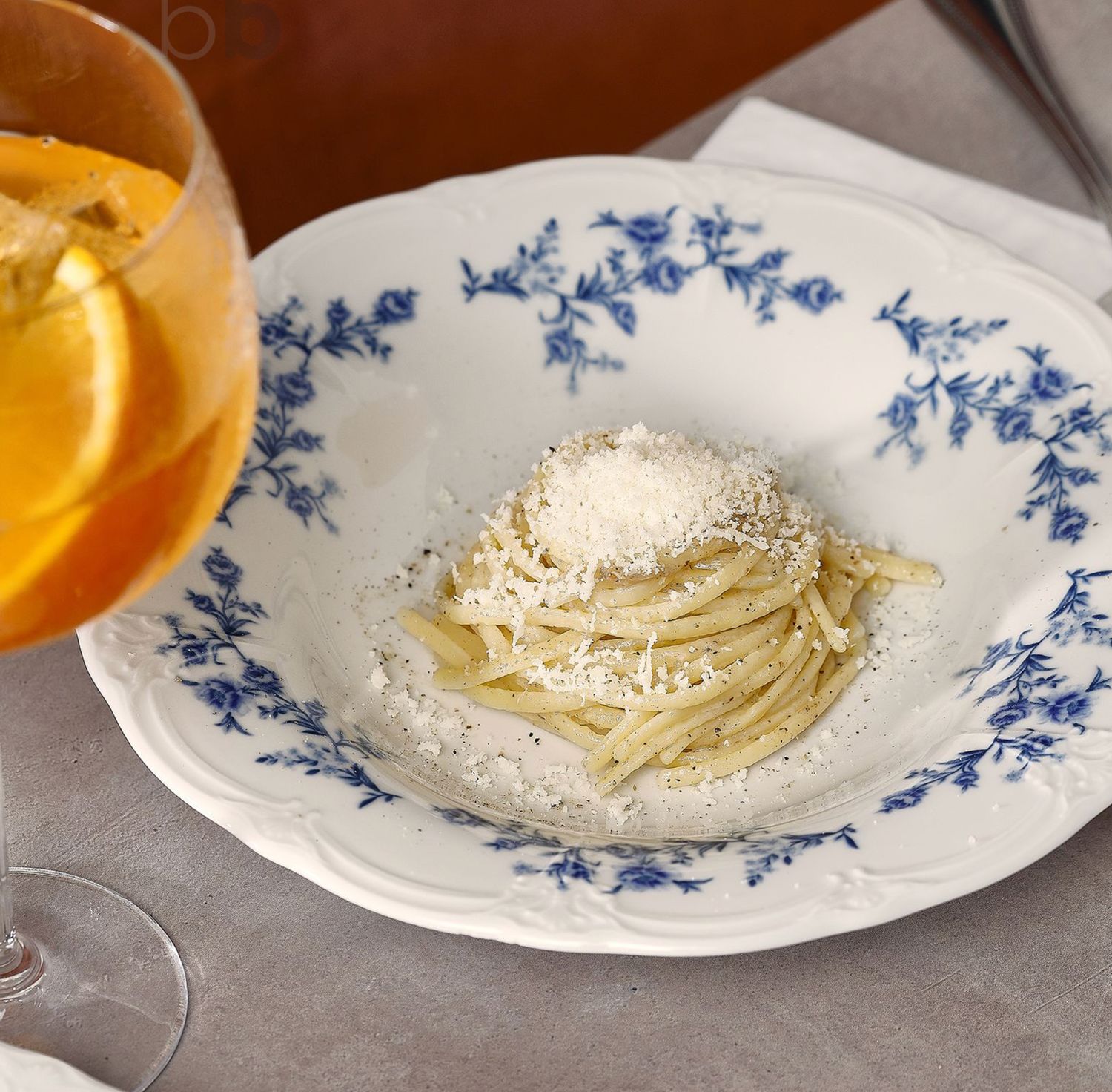 Deep Plate 23,5/14XH4CM Blue Flower Retro