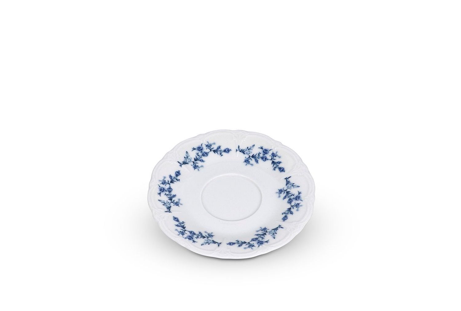 Fincan Tabağı 16,5CM Mavi Çiçek Retro