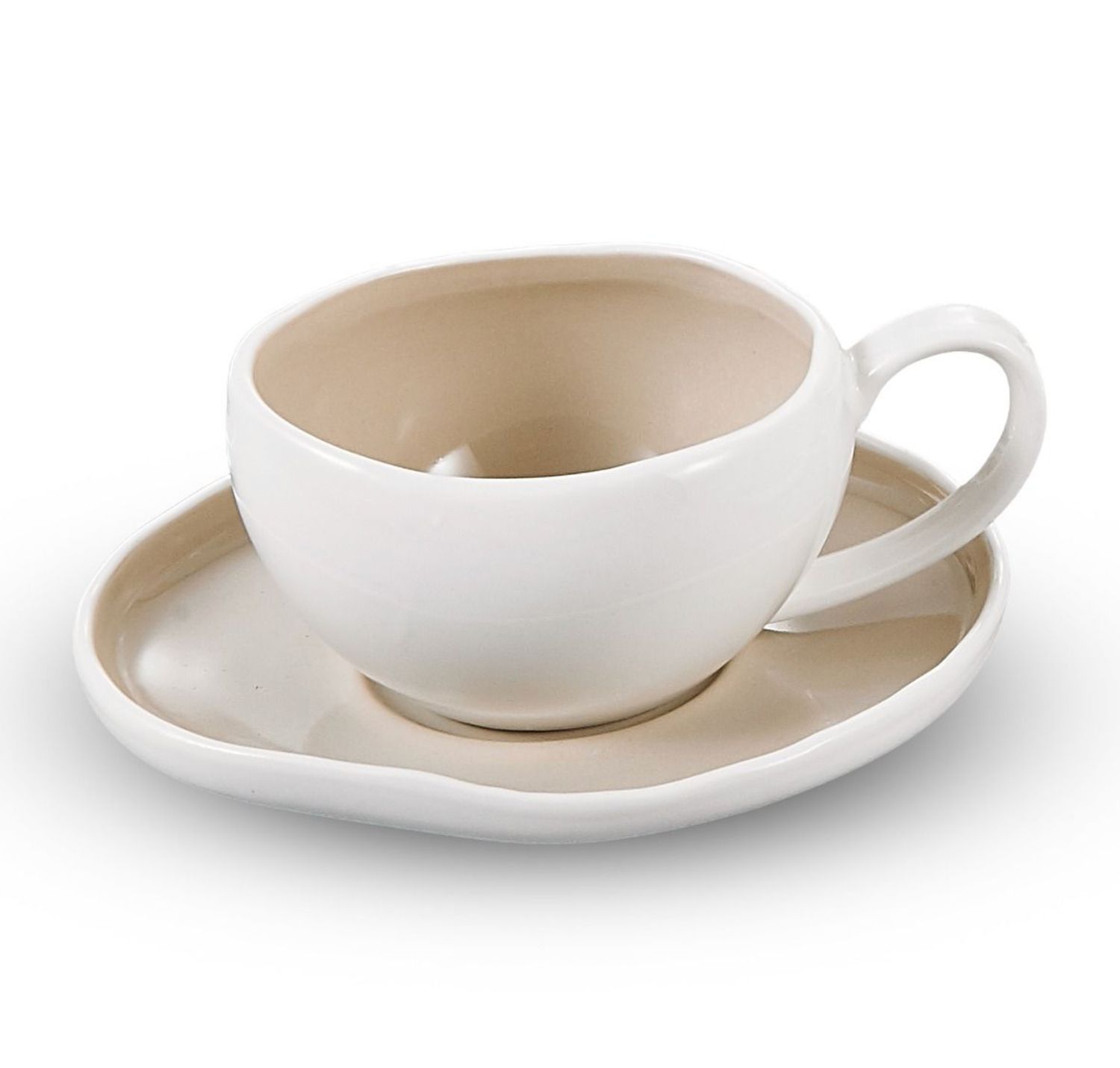 Sara Espresso Set | White-Beige 12-Piece