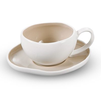 Sara Espresso Set | White-Beige 12-Piece