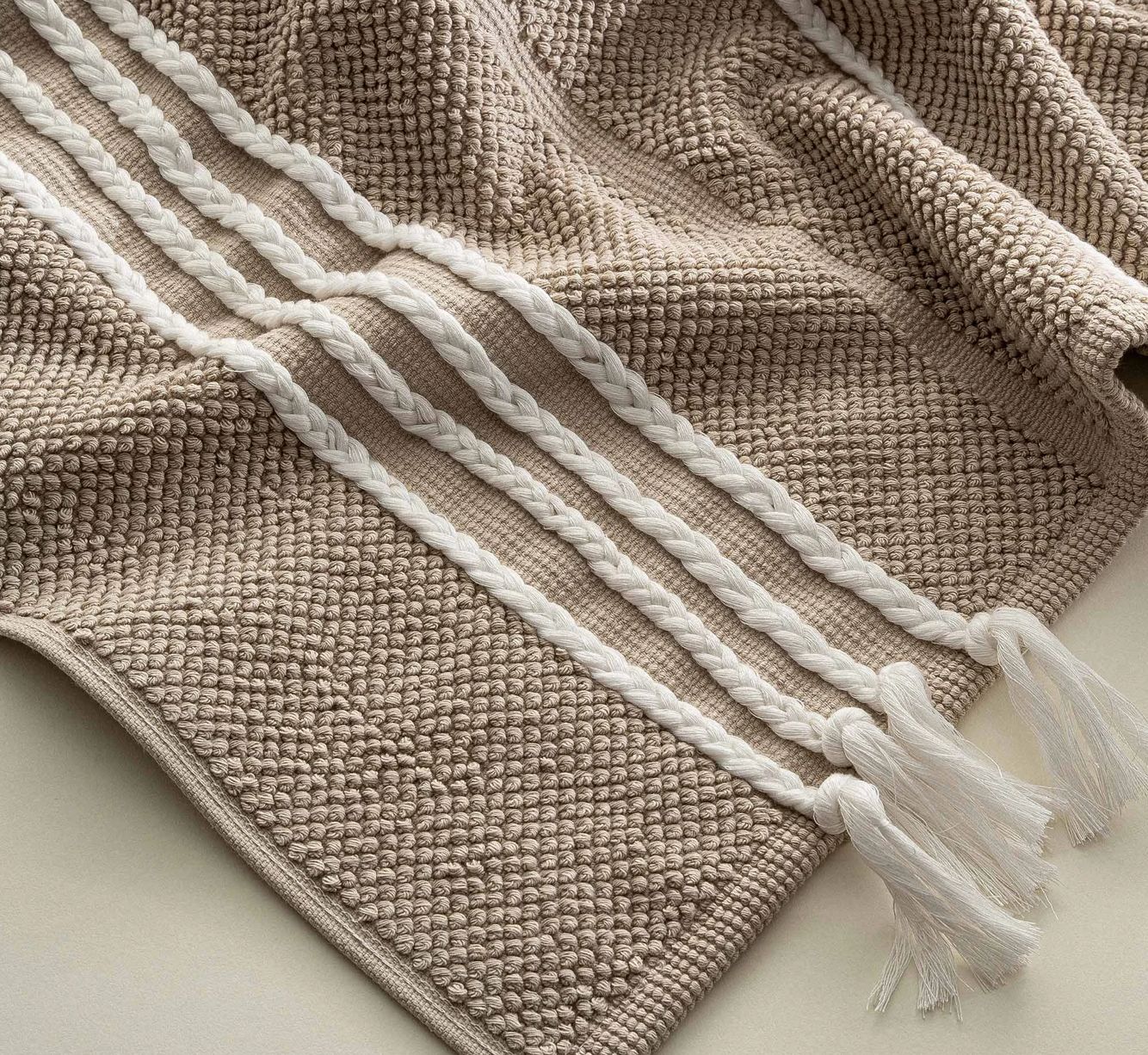 Ecocotton Karnella Badmat 100% Katoen Beige 60x100 Cm