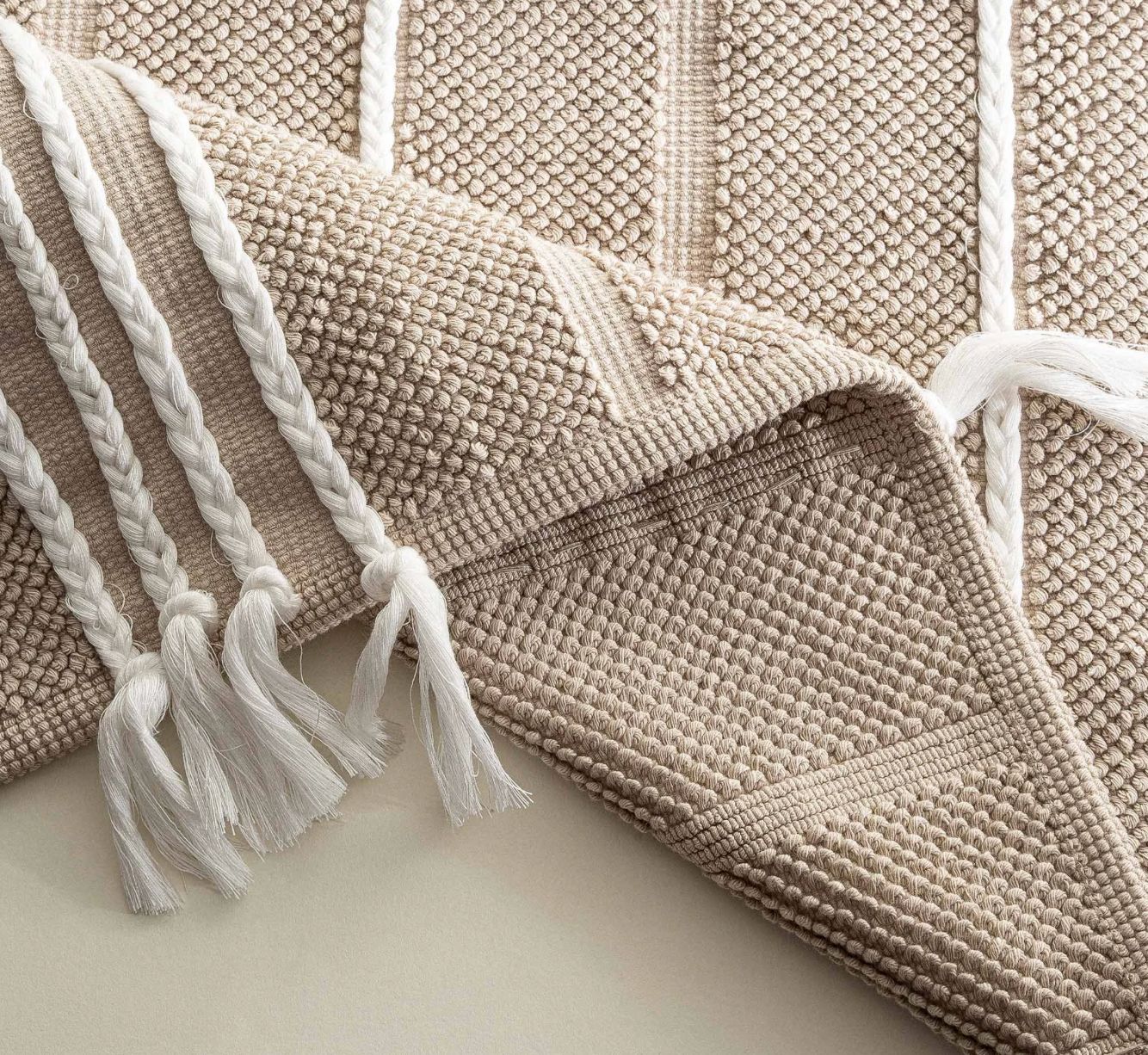 Ecocotton Karnella Badmat 100% Katoen Beige 50x80cm