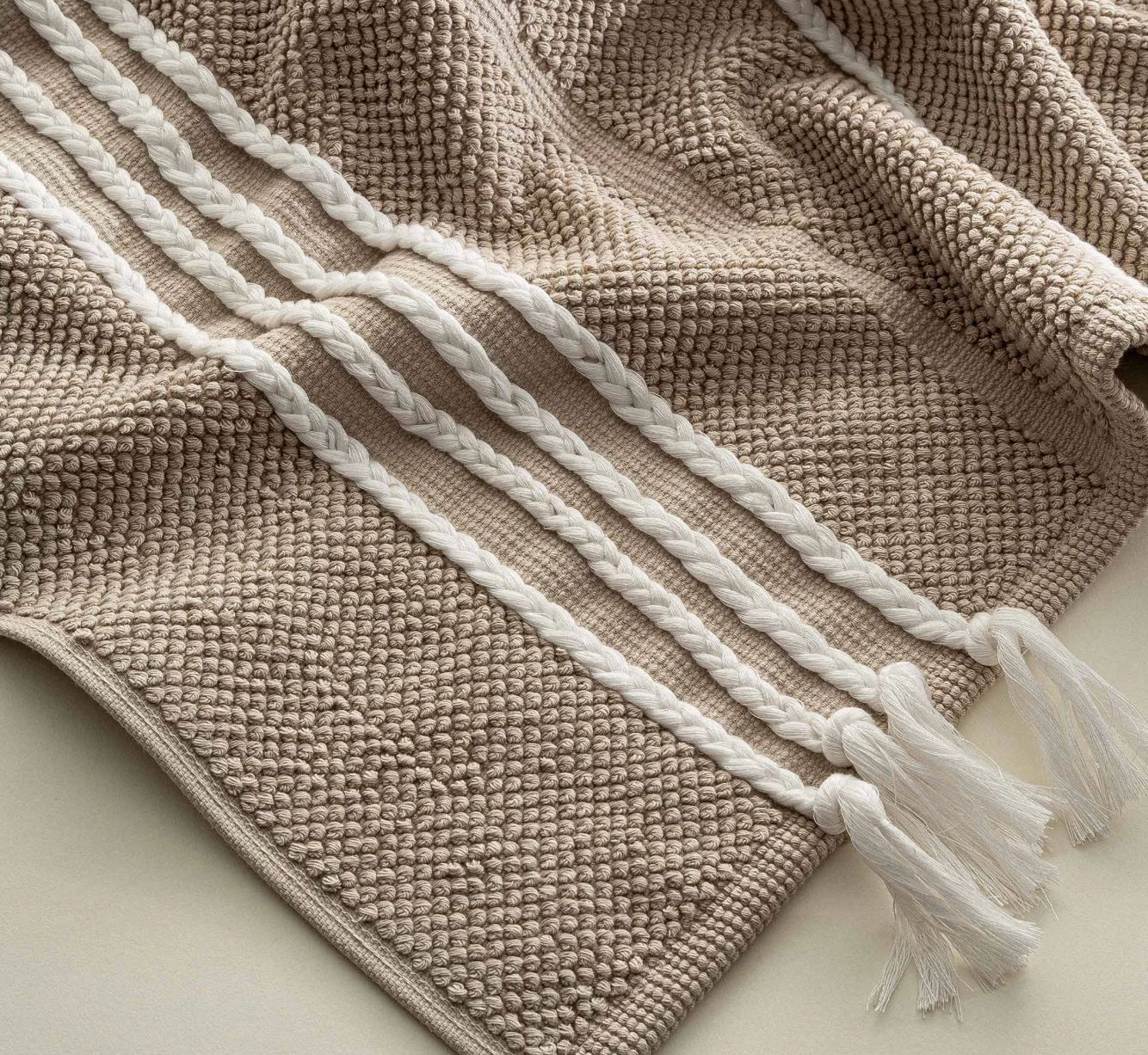 Ecocotton Karnella Badmat 100% Katoen Beige 60x100 Cm