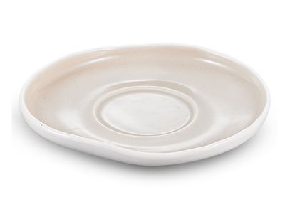 Sara Saucer Set | 12.5X11.0X2.2 CM White-Beige 6-Piece