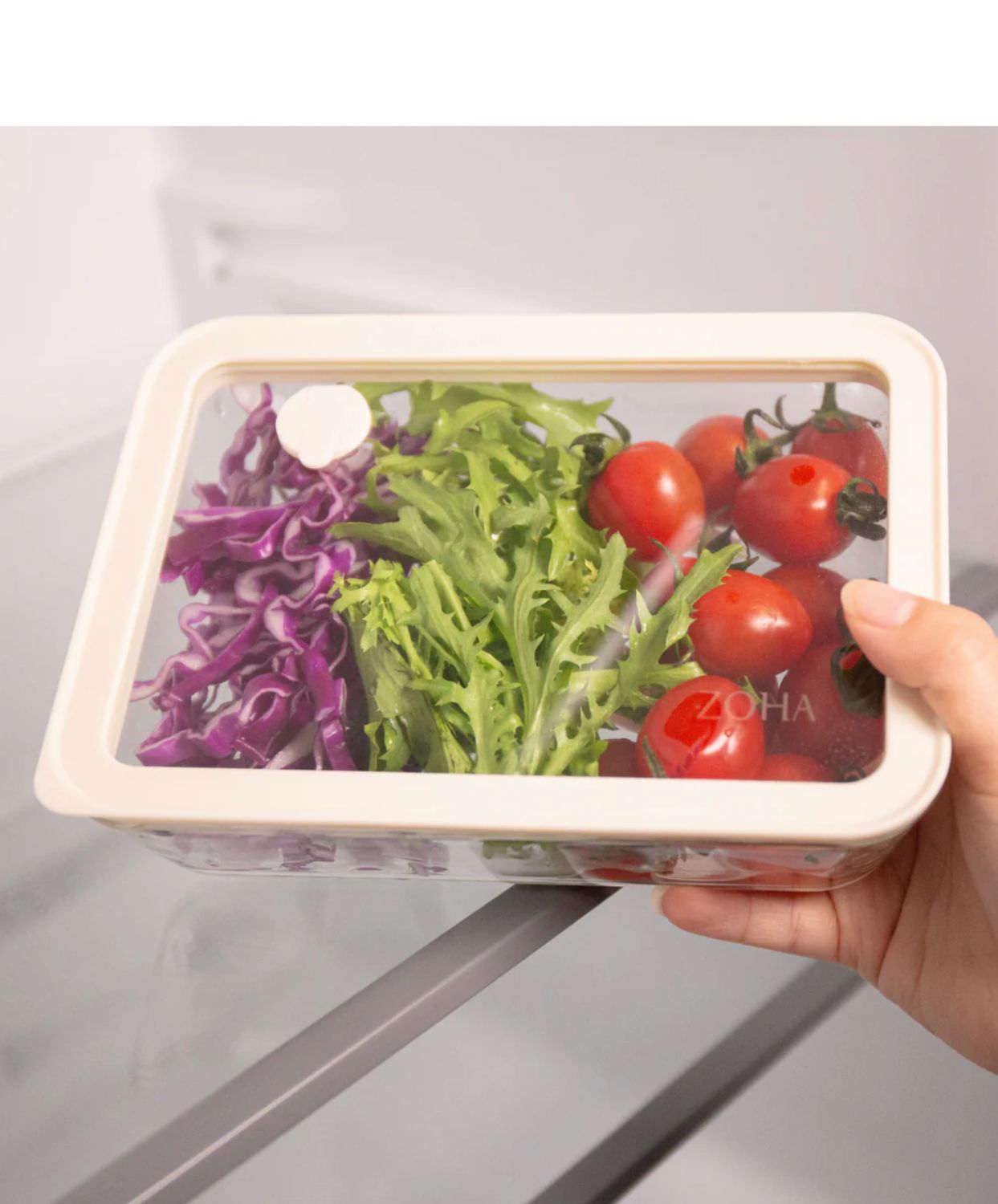 820 ml bej renkli şeffaf saklama kabı