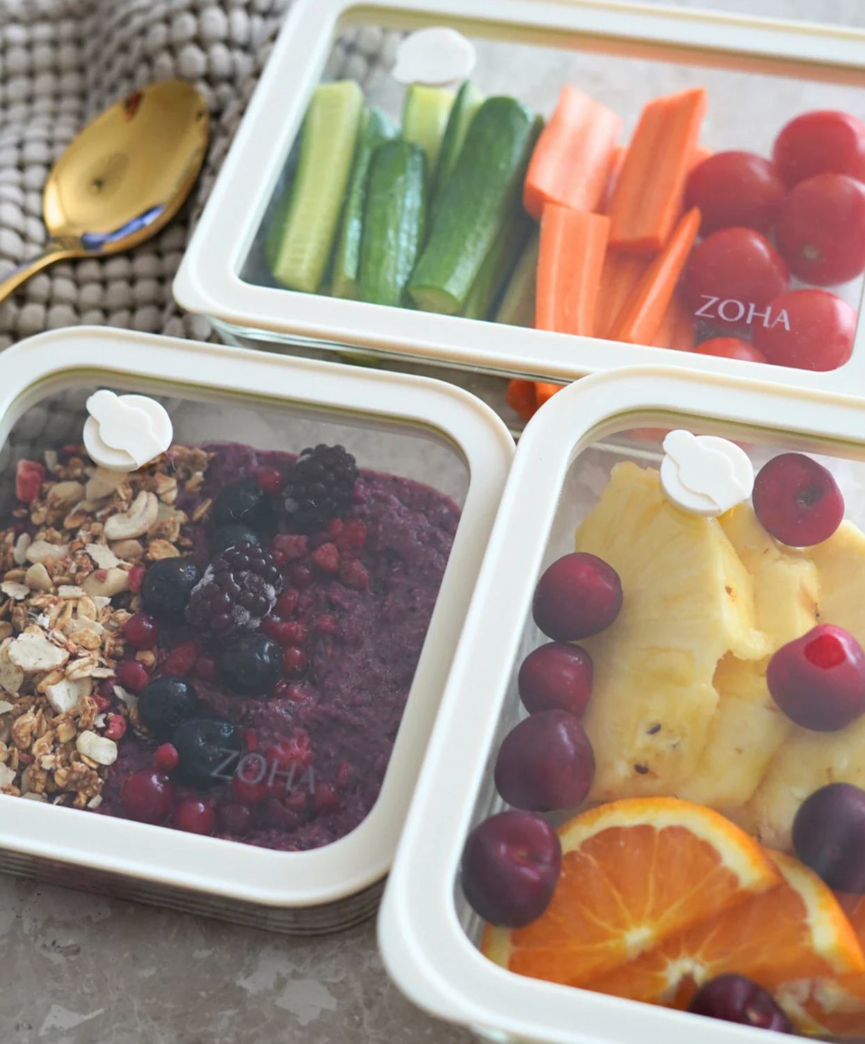 820 ml bej renkli şeffaf saklama kabı