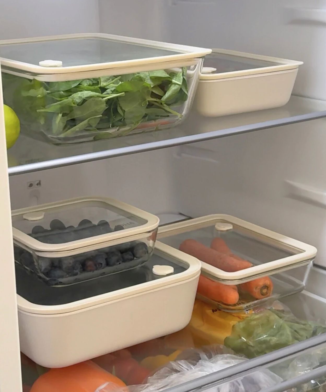 Food storage container 600 ml beige transparent Food storage container 600 ml beige transparent