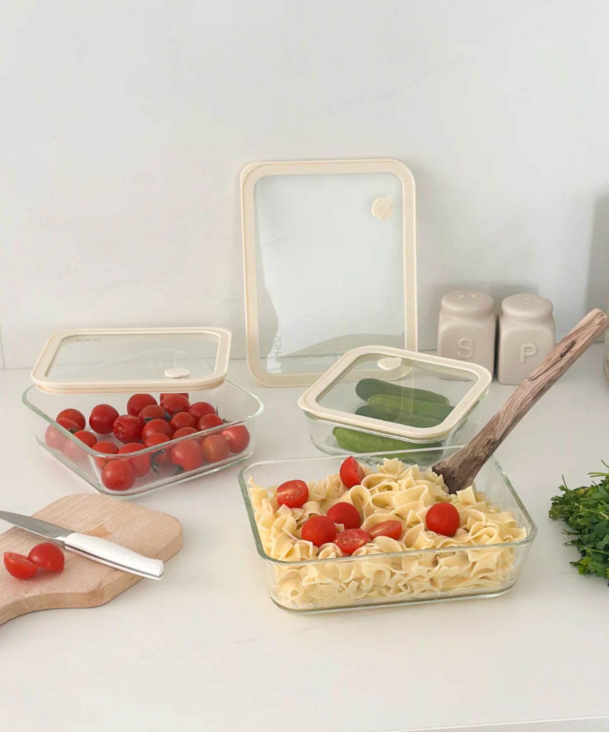 Food storage container 1150 ml beige transparent Food storage container 1150 ml beige transparent