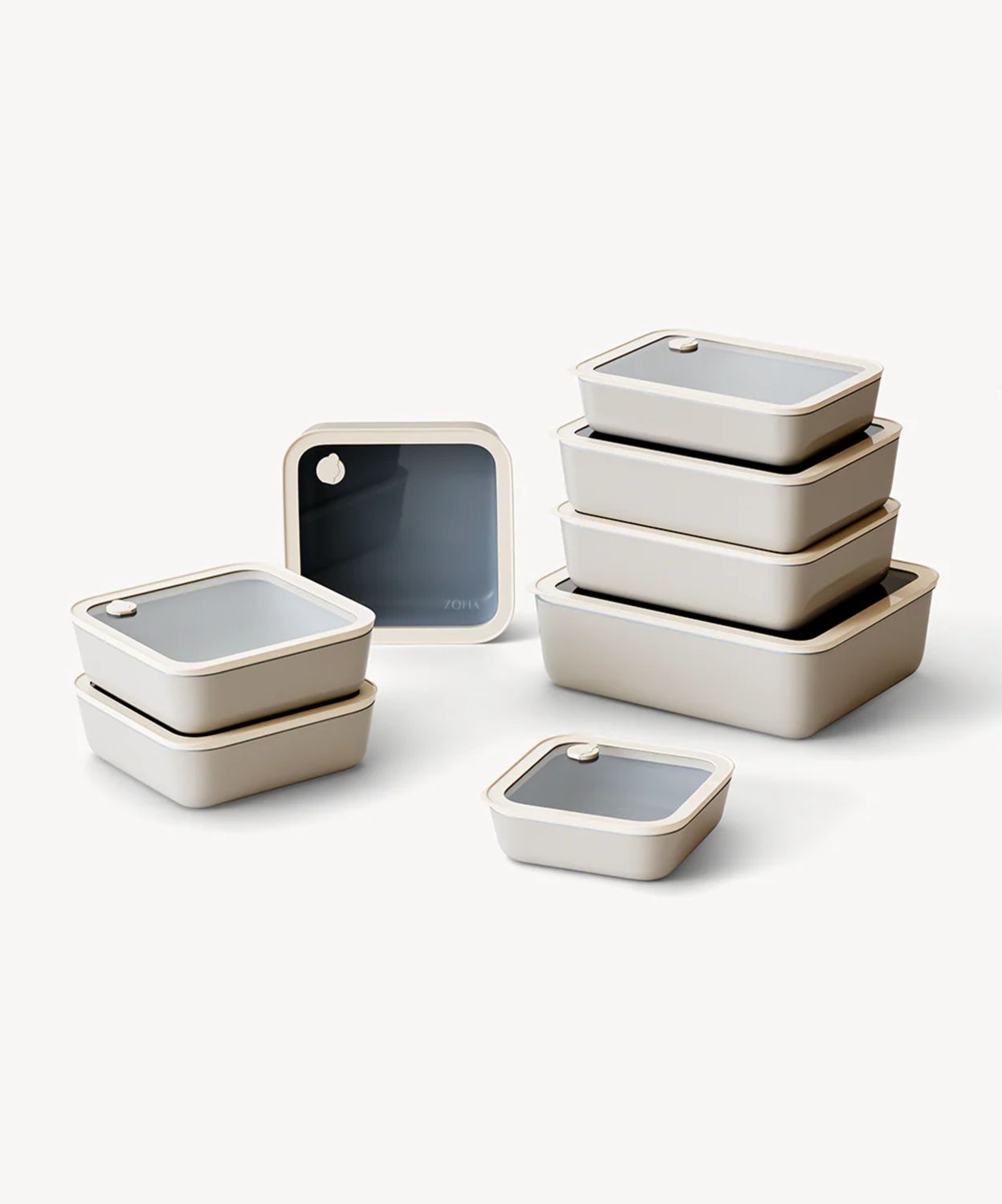 Vershoudbakjes Voordeel bundel beige 8 stuks