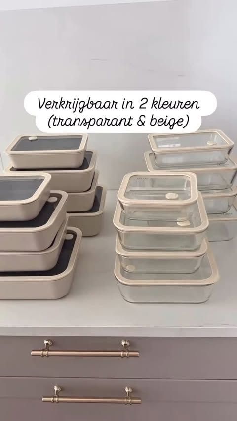 Vershoudbakje 2650 ml beige transparant