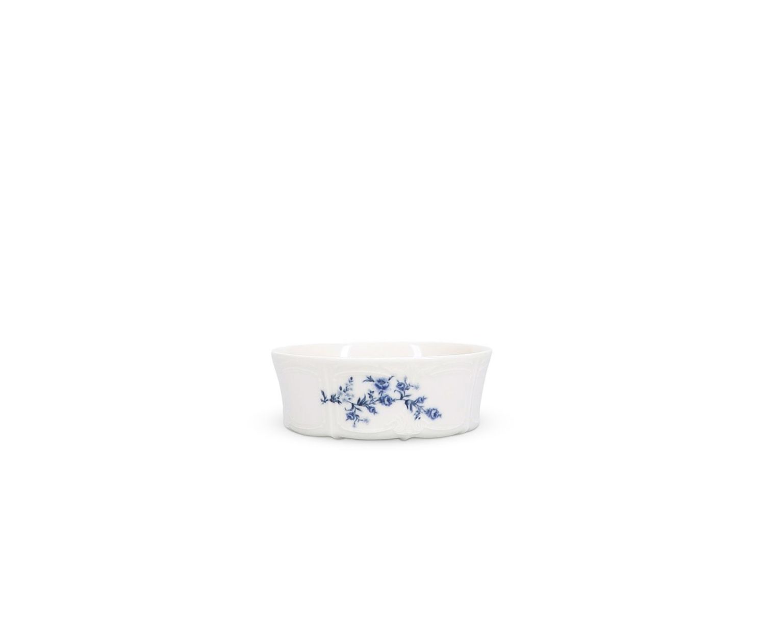 Kom 13XH5cm Blauwe Bloem Retro