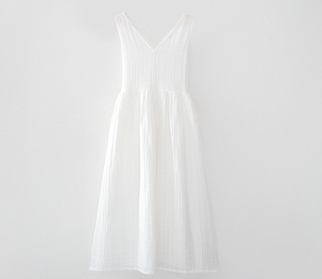 Ecocotton Zeyna Dames jurk Biologisch Katoenen Mousseline Crème