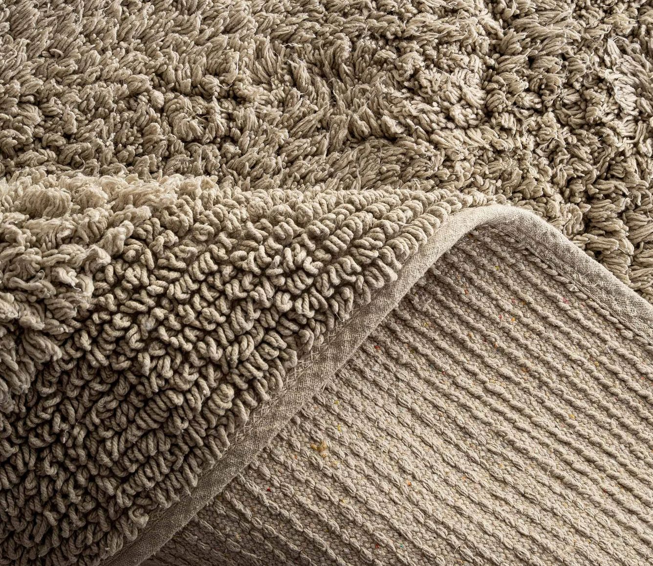 Ecocotton Luna 2-piece bath mat set, carded cotton, beige