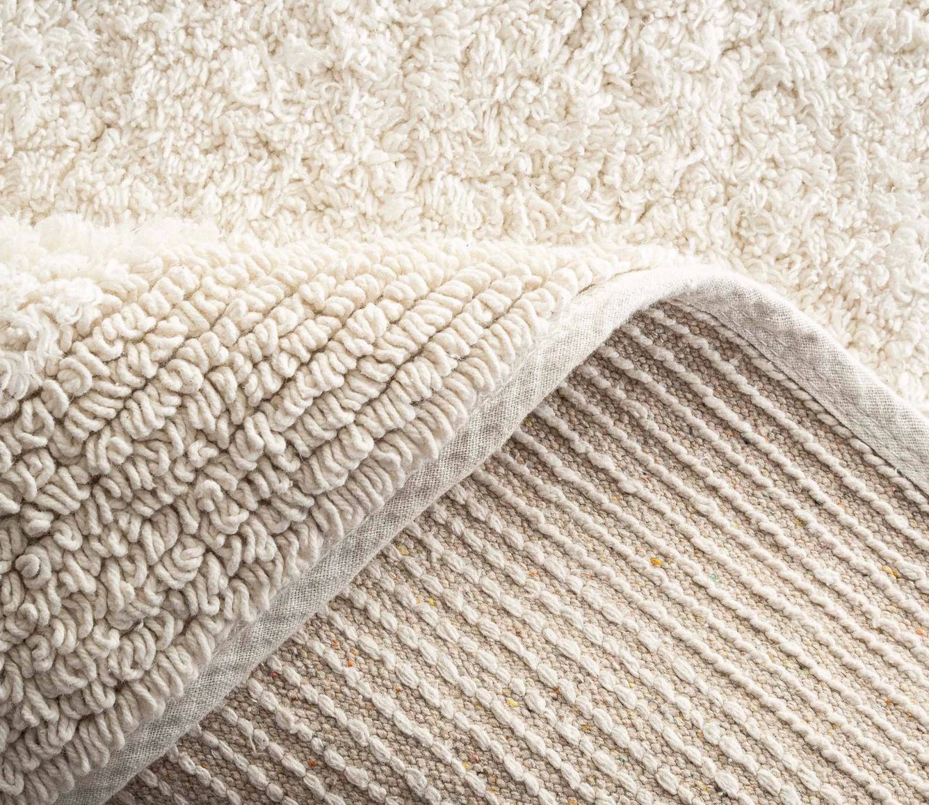 Ecocotton Luna 2'li Banyo Paspas Seti Karde Pamuk Krem