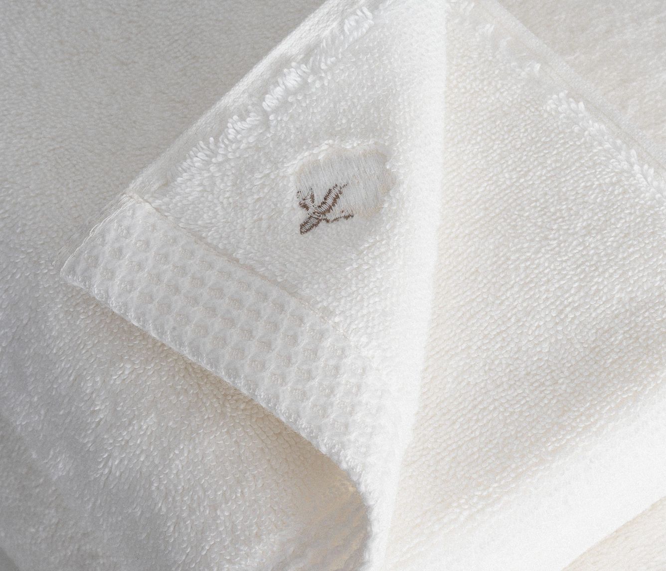 Ecocotton Pure Cotton 3-delige Handdoekenset Biologisch Katoen Vlinderrand Crème