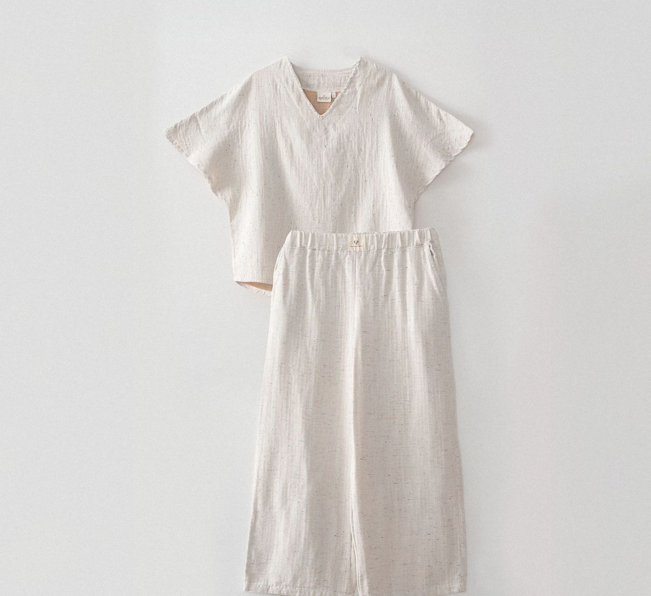 Ecocotton Alinda Damesset Biologisch Katoenen Mousseline Beige